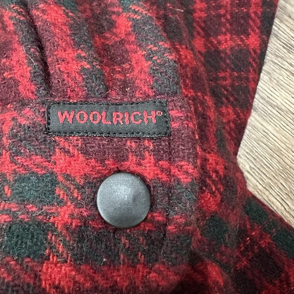 Vintage Woolrich Womens Red Plaid Full Zip Jacket Wool Blend Size XL - Picture 4 of 9